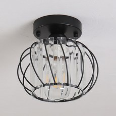 Honey Comb 工業風玻璃水晶吸頂玄關燈 KC2218-42 簡約設計 璀璨光芒, 1入