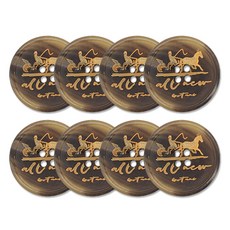 高級大衣開襟衫鈕扣 馬車圖案 18mm, 8個, 栗棕色