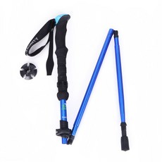 AnSisters 4節摺疊登山杖, 藍色, 1個