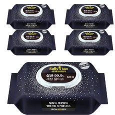 SallyuiSallimbeopchik 掀蓋式濕紙巾, 60張, 5個