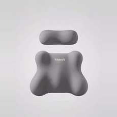 Ez2mk 四季車用頸枕腰枕套組 MS-490, 灰色, 1套