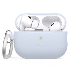 elago 矽膠掛繩保護殼 分離式 全線材兼容, AirPods Pro 2, 淺藍色