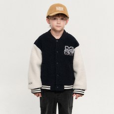 MaritheFrancoisGirbaud 兒童款 UNI FLEECE VARSITY JACKET