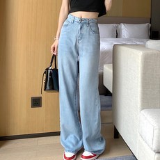 루나걸 여성용 씨드망 루즈핏 청바지