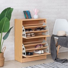 E家工廠 翻斗鞋櫃 248-HX, 新櫻桃木色, 2層