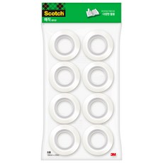 쓰리엠 스카치 매직테이프 리필 18mm x 20m 8롤, 1개, 반투명