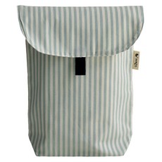 Semams 條紋薄荷尿布收納包, 薄荷綠 條紋款