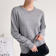 뜨개진 여성용 캐시 센트 라운드 니트