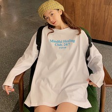 루나걸 여성용 마인드풀 17수 나염 긴팔 티셔츠 L24FT073002