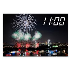 LED 시계 캔버스 프린팅 액자 600 x 400 mm, 옵션11