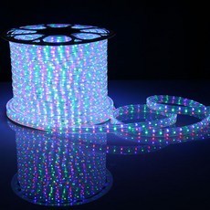 LED方形非霓虹燈條 3色 10m+收尾蓋+電源連接插頭, 3 種顏色