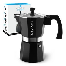 grosche 米蘭摩卡壺, 6杯 黑色, 1個