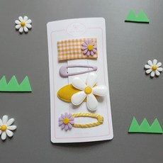 Half Angel 雛菊 Aloha 髮夾4件兒童組