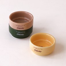 Iwooa Odette 醬料碗3件組, 1套, 奶油黃, 深綠色, 棕色