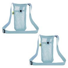 Block Mart 攜帶型隨行杯網狀收納袋, 天空藍, 2個