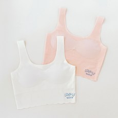 주니데이 학생 브라 심리스 샐리 2종 세트