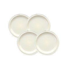 PRELUDE 奶油色盤子 23cm, 象牙白, 單品(23cm), 4個