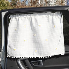 Changane 刺繡貼片車用遮陽簾 RF, 雪紡雛菊, 1個