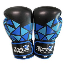 SKANDA Punch Launcher 雙手拳擊手套, 黑色+藍色