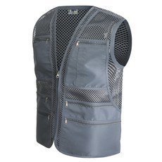 싸구요 남성용 등산 작업 아웃도어 망사 조끼 SM 10