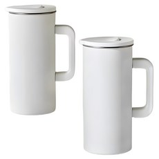 Modern House 易於清洗的304不鏽鋼冰箱水瓶, 2個, 1.5L, 乳白色