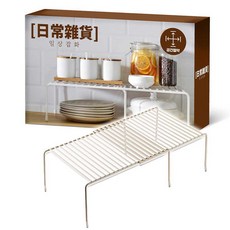 可伸縮多用途收納架, 白色, 1個