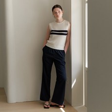 엽페 여성용 STRIPE BANDING PANTS