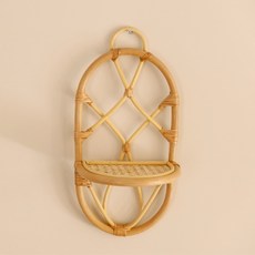 藤編壁掛置物架 A款, 一級, 單色