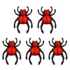 Party09 蜂巢蜘蛛 大 5入, 橘色, 1個