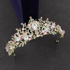 LUNA GLAM 自助婚紗 璀璨水晶皇冠 H088, 玫瑰金, 1個