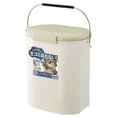 ASVEL Eban 壓扣密封廚餘垃圾桶, 密封膠條 雙倍密封, 內外桶設計 11L, 單色, 1個