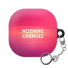 몬드몬드 포인트 더 스카이 갤럭시 버즈프로 버즈라이브 하드 케이스 + 키링, Nothing changes, 1개