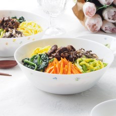 Bacile 歐風洋甘菊冷麵碗, 白色, 1個