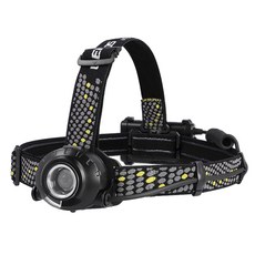 GENTOS Head Wars專業頭燈 520流明 IP64 HW-G433HD, 黑色, 1個