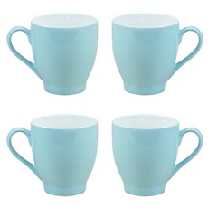 希爾馬克杯 360ml, 4個, 亮藍色