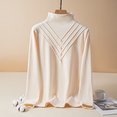 星星條紋鈕扣半高領孕婦T恤