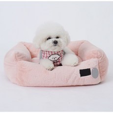 개과천선 강아지 카소 겨울용 애견 방석, 베이비핑크