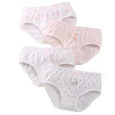 soleil 女童學生款 Cutie Pie 棉質三角內褲 4件組