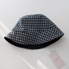 BABISOO 格紋棉質漁夫帽