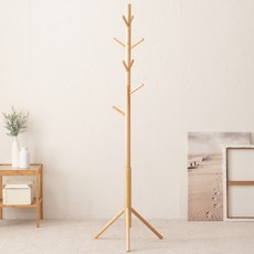 조은세상 에디스 원목 스탠드 옷걸이 삼각, 내추럴