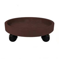 MA 可移動式圓形帶輪花盆底盤, 棕色