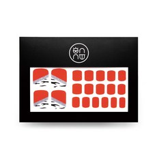 onnu Ms 斑馬紋布丁凝膠足部美甲貼, 混色, 1組