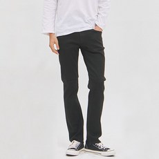 jambangee 男式後袋鏤空黑色普通水洗緊身牛仔褲 AL3DIG508BV