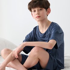 메종마밤 아동용 학생 쿨 라운드넥 5부 잠옷 상하의 세트