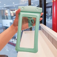 Make Mine 雙層透明簡潔手機防水袋, 綠色, 1個