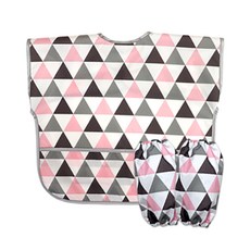 DEOHAEPI 北歐三角防水短袖藝術袍袖套04兒童, 淺粉紅