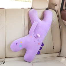 半島良品 K字安全帶抱枕睡枕, 1個, 紫色獨角獸