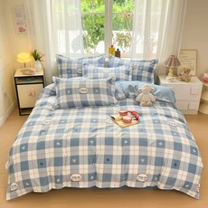 Allode Sweet Home 粉彩被套, 01 蝴蝶結格紋