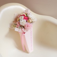 아스파시아 트리플 페레로로쉐 박스 꽃다발, 핑크