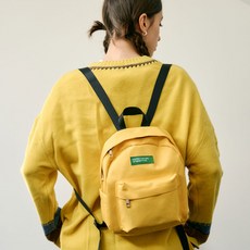 benetton 女性日常迷你後背包, 黃色